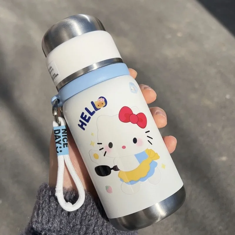 350/550ml Sanrio Hello Kitty 316 Stainless Steel Thermos Cup Kawaii Girl Heart Portable Water Cup Vacuum Flask Water Bottle