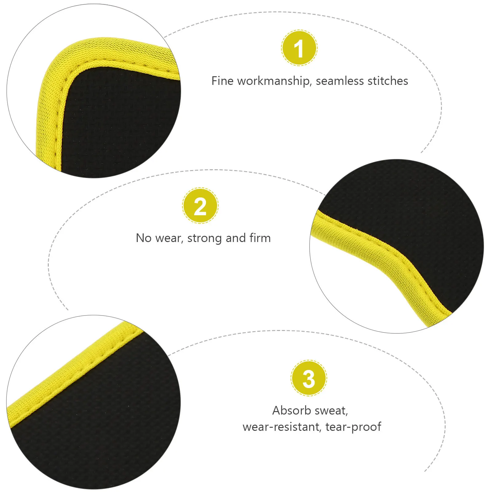 

1Pair Quality Pads Seamless Stitch No Fraying Solid Firm Perfect for Various Gym Exercises Fitness Training Fitness Hand Pad