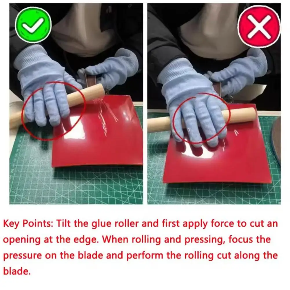 

Резак для настольного тенниса, специальные ножницы, набор ножей для сборки и резиновых листов, включая ролик и перчатки C8W6