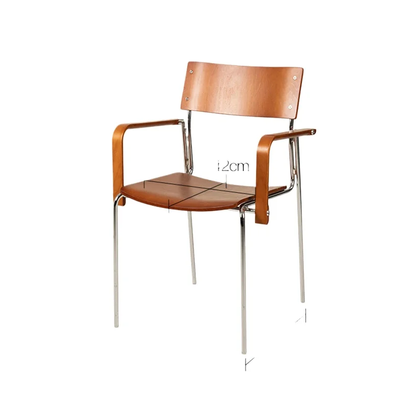 

Nordic simple home office chair light luxury living room cafe dining chair small apartment leisure solid wood rely