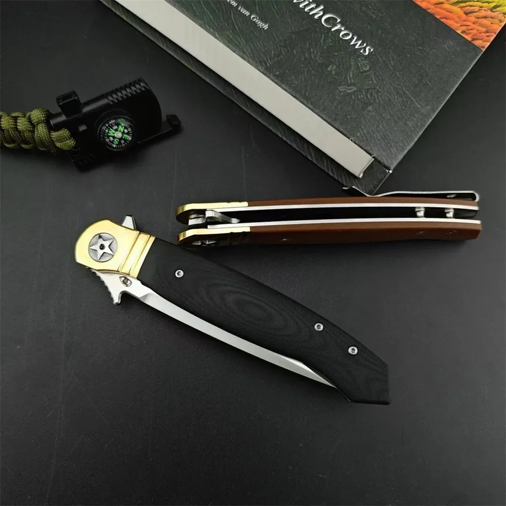 High Quality Russian Reptilian Folding Pocket Knife 440c Blade G10 Handle Outdoor EDC Survival Camping Hiking Hunting Tools