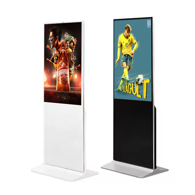 

50-дюймовый напольный вертикальный киоск с сенсорным экраном, 4K-дисплей для внутреннего рекламного плеера, ЖК-цифровые вывески высокой четкости