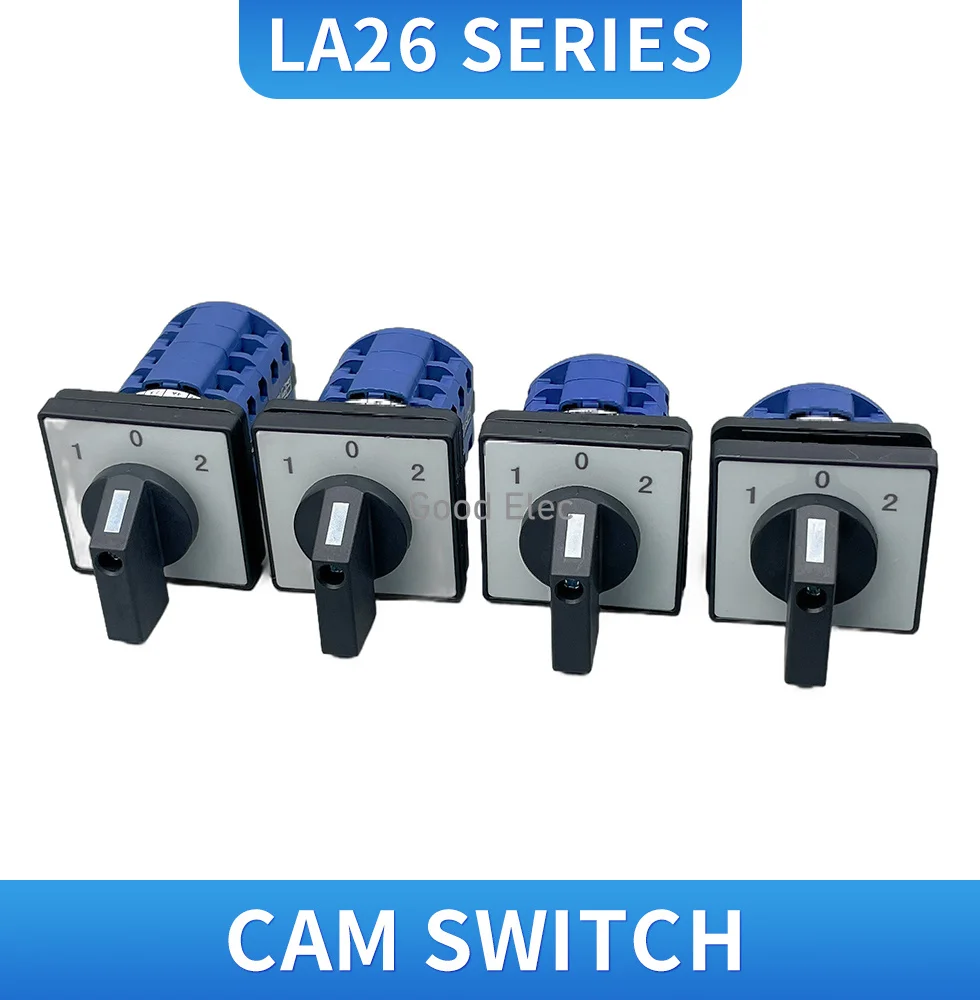 1PCS LW26-20/1 LW26-20/2 LW26-20/3 LW26-20/4 1-0-2 AC 500V 20A Universal Rotary Selector 3 Positions Cam Changeover Switch