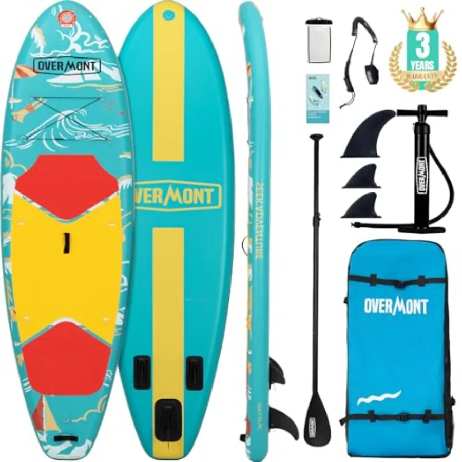 

Inflatable Stand Up Paddle Board with Premium SUP Accessories, 10'6'' Wide Durable Design, Non-Slip Stable Deck for Youth and A
