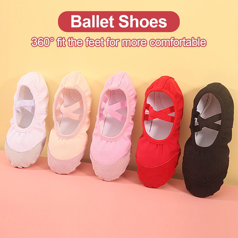 Lace-Up Free Children\'s Dance Shoes Body Training Ballet Leather Head Soft-Soled Training Shoes Girls Women Ballet Supplies