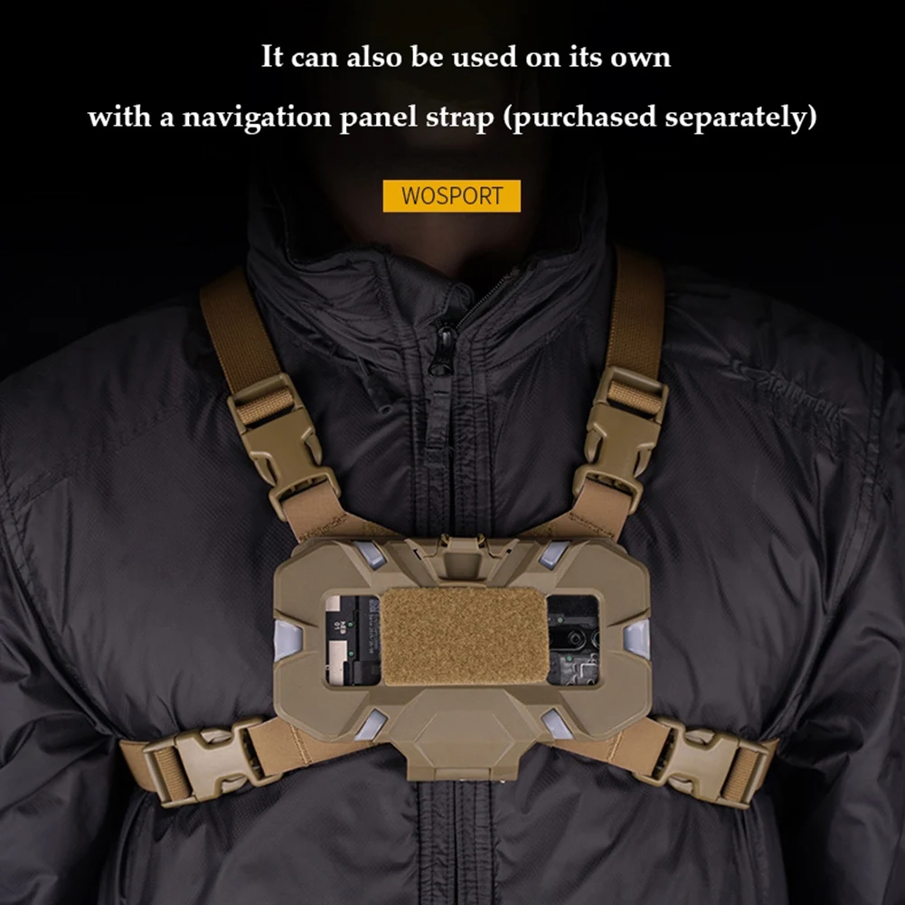 WoSporT Tactical Vest Phone Holder Foldable Cell Phone Board Plate Molle Carrier Board Molle Mount For 4.7