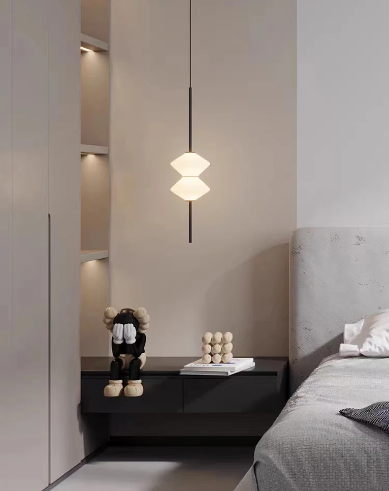 White Glass LED Pendant