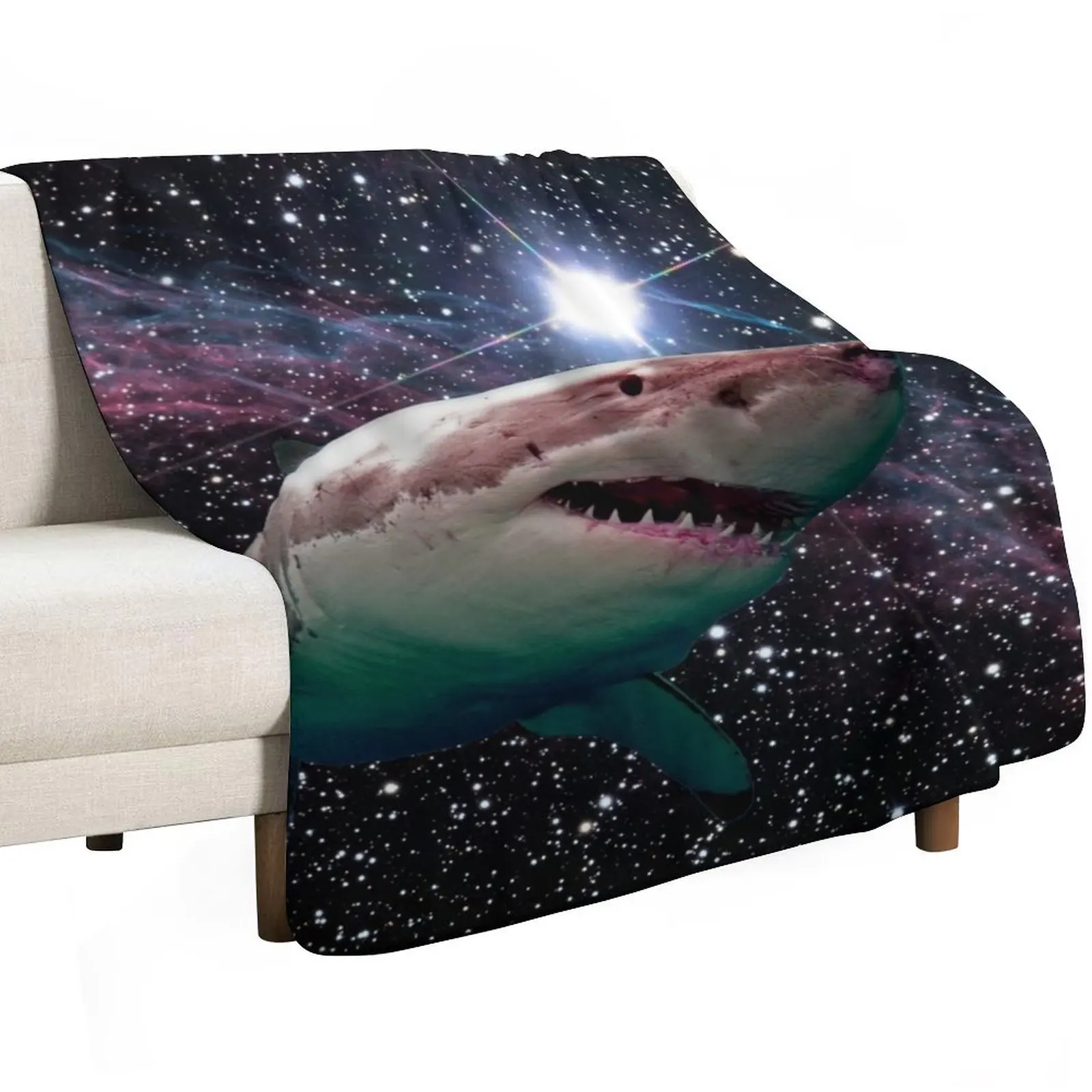 space shark Throw Blanket Soft Vintage Multi-Purpose Warm Nap Baby Blankets