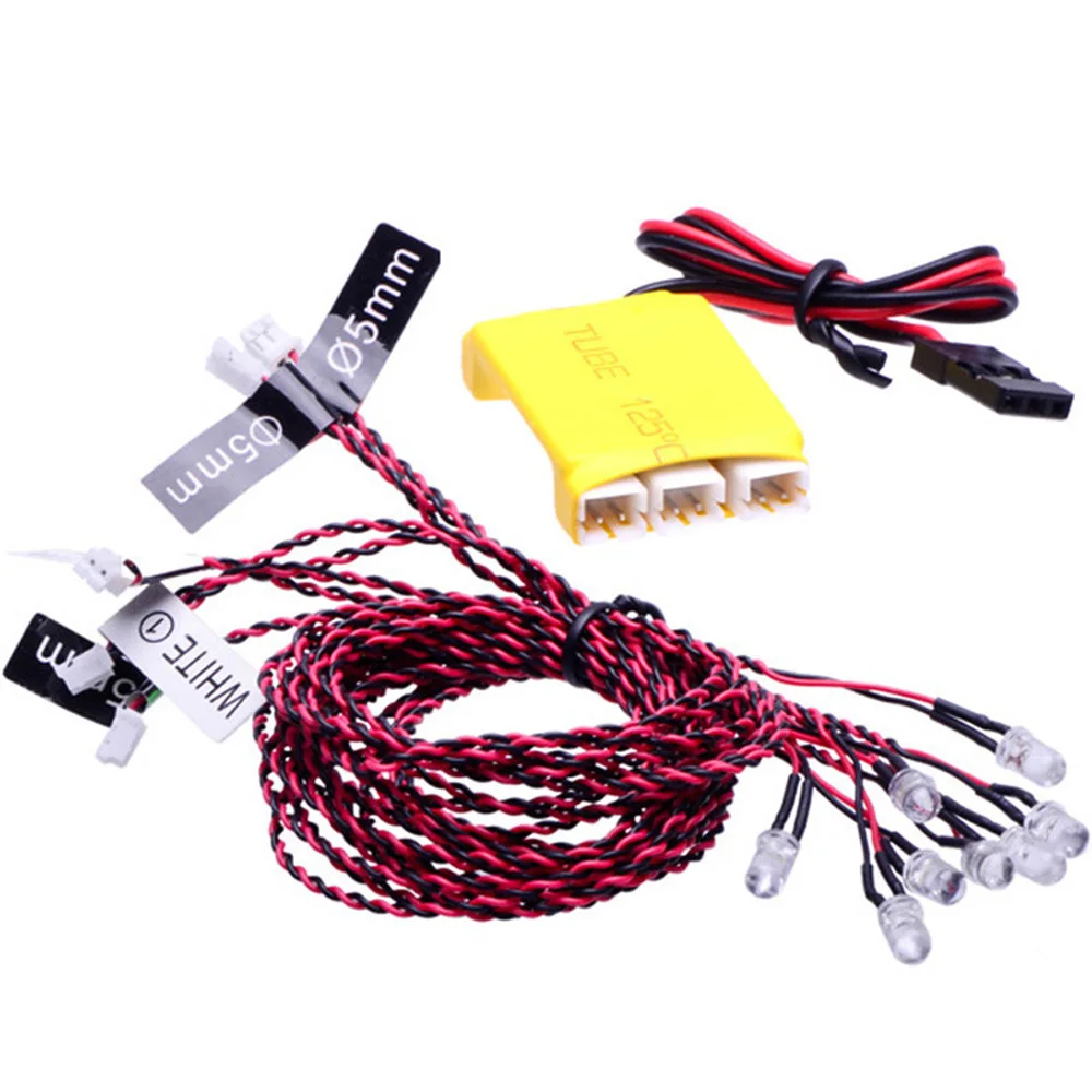 Ferngesteuertes 8-LED-Blitzlicht-Kit mit heller Beleuchtung, 4-6V, für RC-Flugzeuge, Hubschrauber und Flugzeugteile – Detail 7