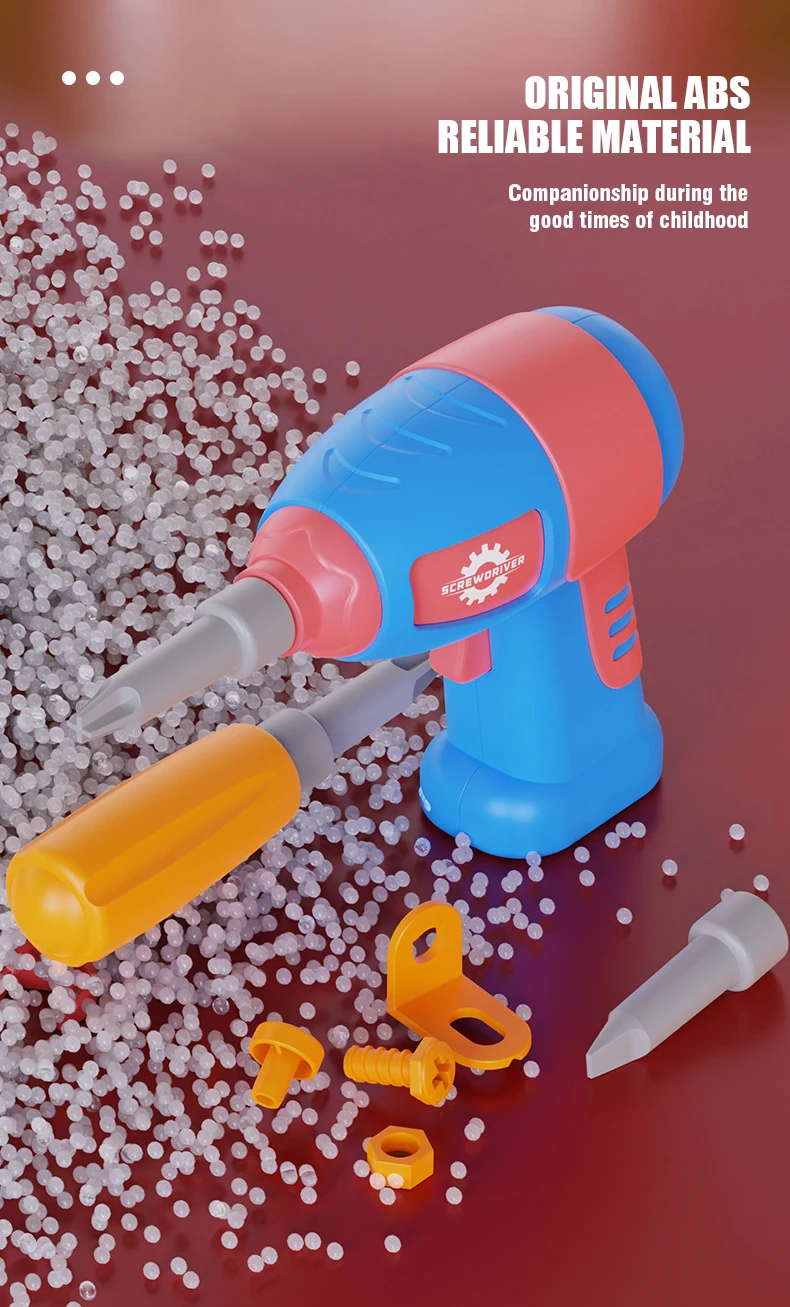 DIY Montage-Elektroschrauber-Spielzeugset Weihnachtsgeschenke Kinder-Reparatur-Werkzeugkasten Kreative Spiele Lernspielzeug für Kinder – Detail 13