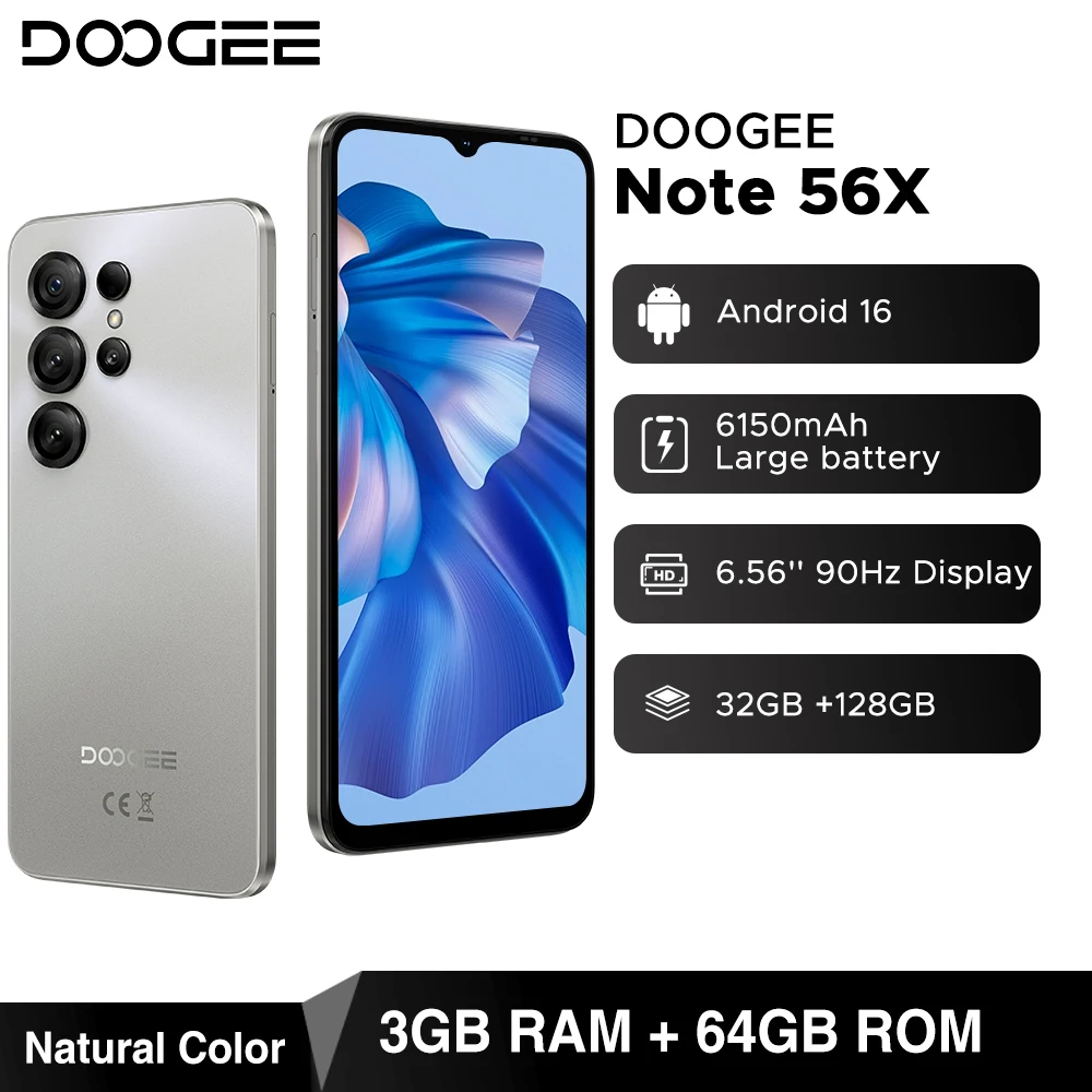 DOOGEE Note56 X 携帯電話 8.45mmスリムボディ 6.56インチ 90Hz