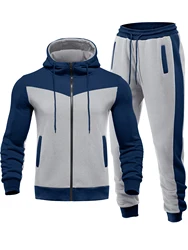 Men's Casual Hoodie Sweatsuits 2 Pieces Set Sports Long Sleeve Outfit Gym Tracksuit Set for Men