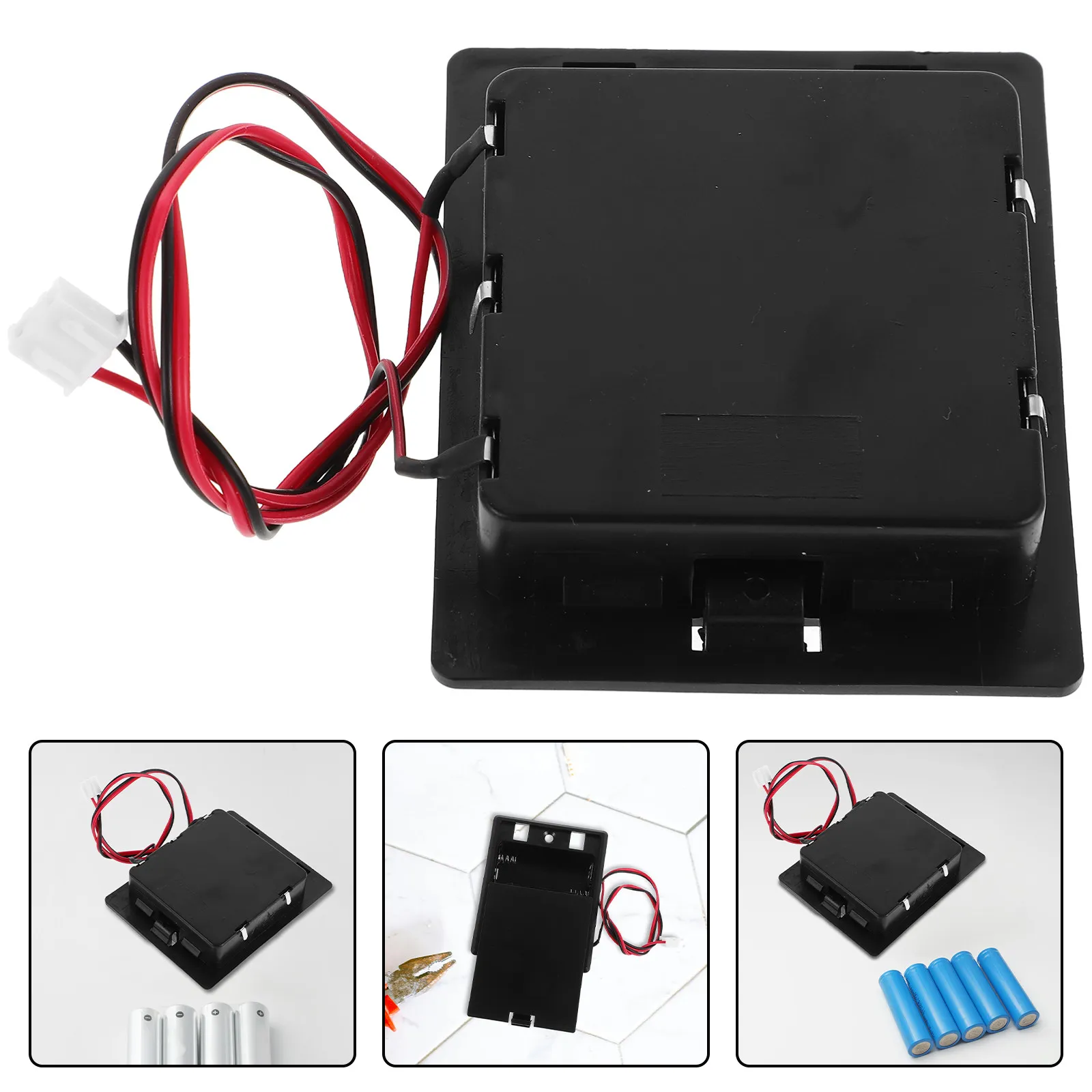 

Safe Box Interior Battery Holder Replacement Small Plastic Aa Battery Case Secure Holder for Safe Box Use Case