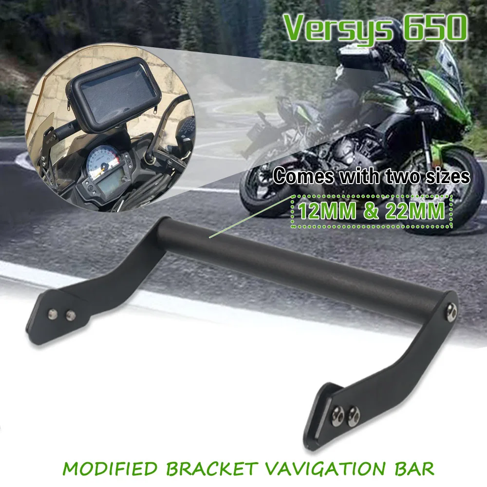 Motorcycle Front Stand Suitable for KAWASAKI Versys 650 KLE 650 Versys 650 Stand Smartphone Navigation Bar Phone Stand GPS