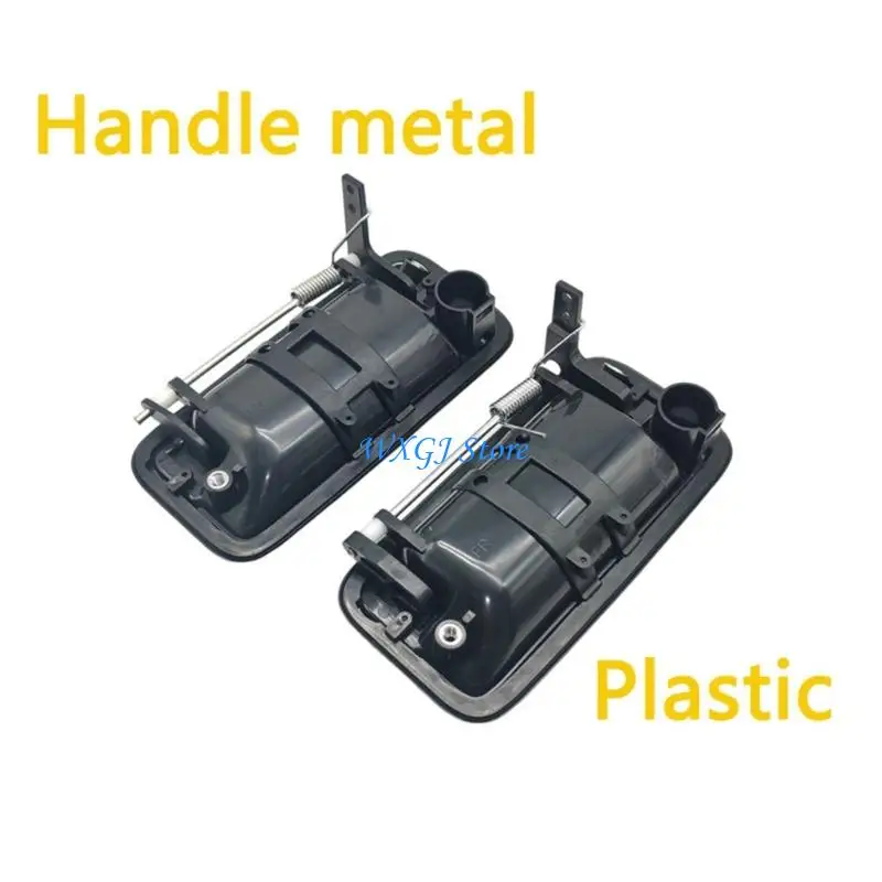 

37JE Older Truck SUV Exterior Door Handle 15742233 15742234 for 1995-2002 C/K 1500, Black Single Outside Pull Handle Repair Part