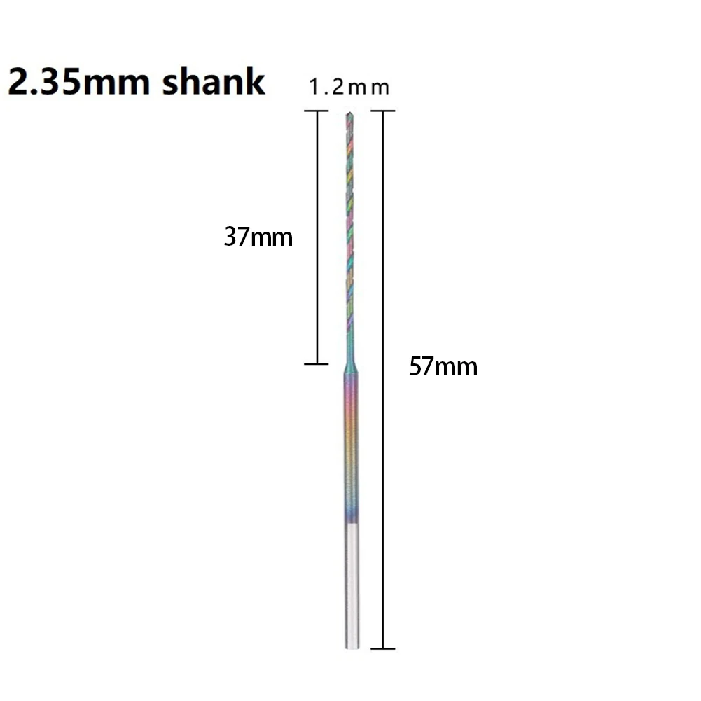 Drill Drilling Head High Speed Steel Needle Punch Quenched Quenched Drill Bit Shank 1PC 2.35MM 57mm Auger-drill
