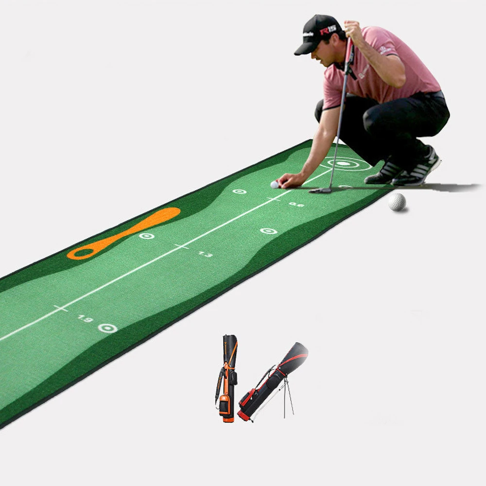 Practice Putting Rug Anti-Slip Mini Golf Training Mat Wear-Resistant Thick Indoor Golf Putter Practice Carpet Outdoor