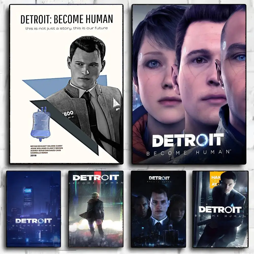 Games Detroit Become Human Classic Vintage Posters Whitepaper Prints Posters Artwork Kawaii Room Decor