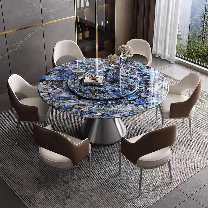 Makeup Dressing Dining Table Living Room Luxury Rotate Modern Lounge Round Restaurant Dining Table Salon Muebles Home Furniture