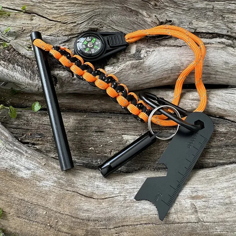 Bear Grylls Survival Fire Starter Magnesium Flint Rod, Portable Emergency Firesteel Kit Compass Whistle for Camping Hiking Tool - view 6