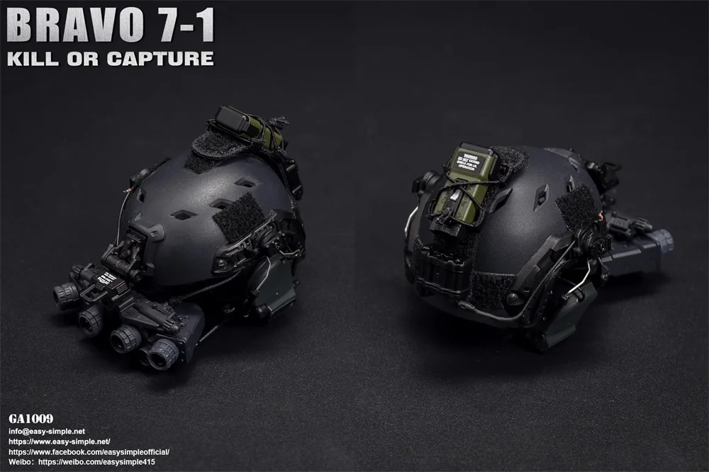 

1/6 Call Man the Duty Soap Figure Male Helmet Night Visions With 4 Eyes Toys ES GA1009 For 12" Doll Easy&Simple