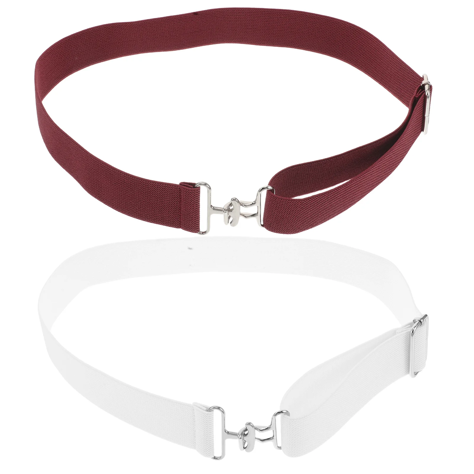 

2Pcs Elastic Equestrian Belt for Men and Women Shark Buckle Adjustable Waist Horse Riding Gear Stylish Accessory