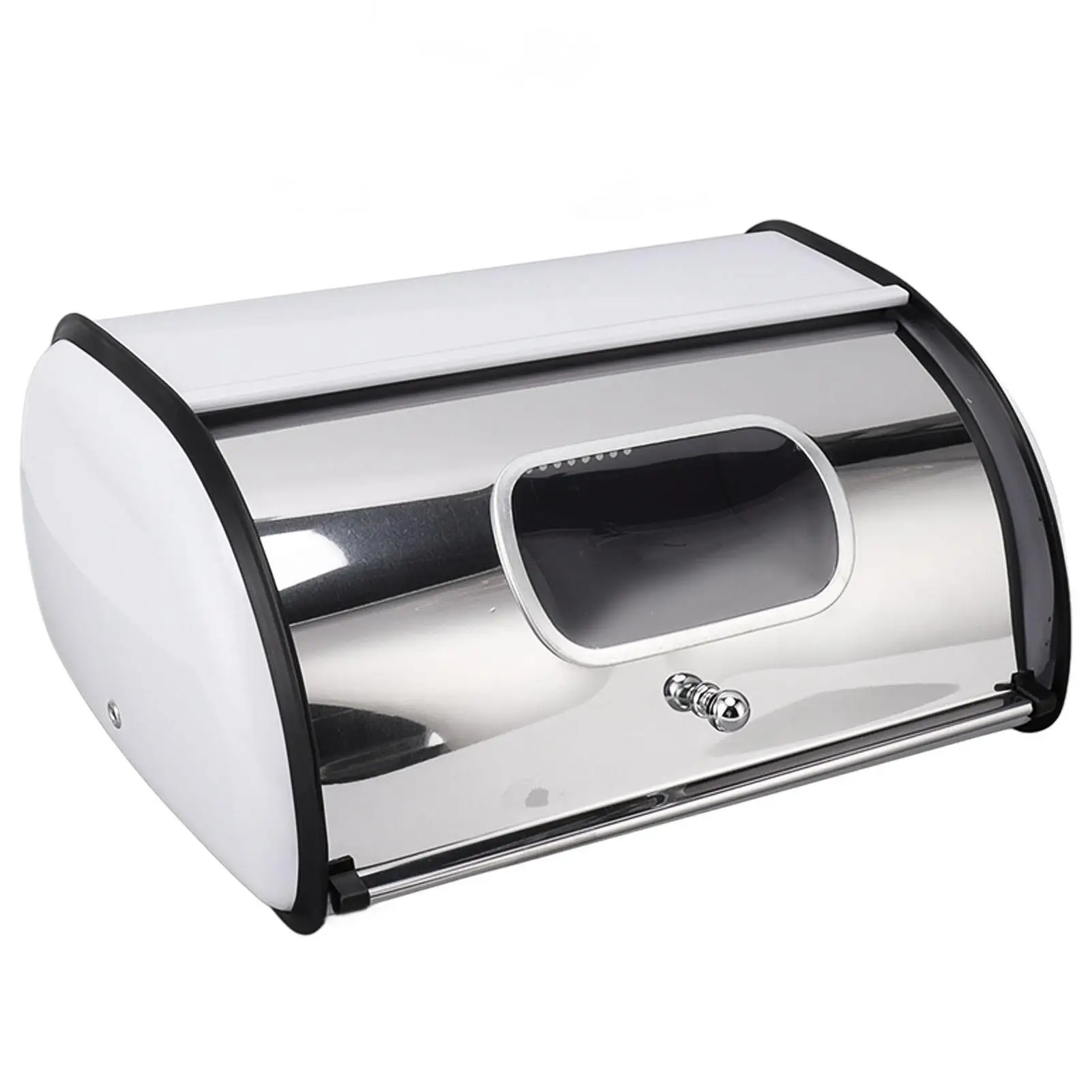 Large Capacity Iron Bread Box with Transparent Window - Multifunctional Storage Holder Keeps Bread Fresh in for kitchen