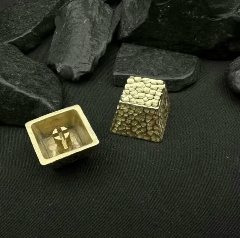 1PC Engraveds Brass Meteorites Keycaps Cherrys Artisans Metal Key Caps for Mechanical Keyboards,Only Keycap Dropshipping