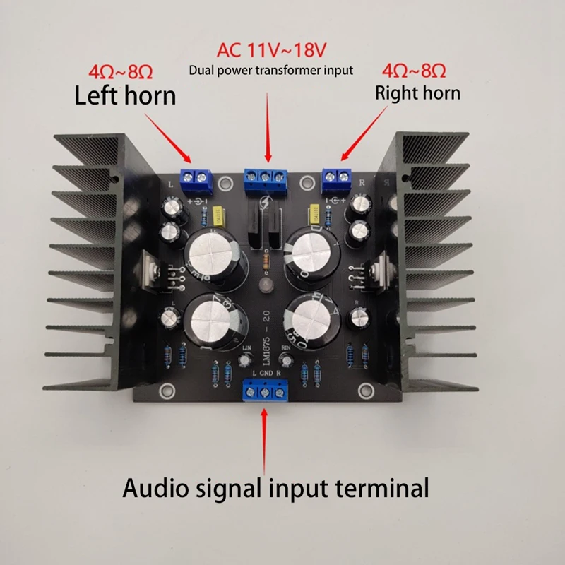 ピュアパワーアンプボード、デュアルチャンネル、DIYスピーカー、ハイパワーモジュール、2x30w、lm1875,2.0