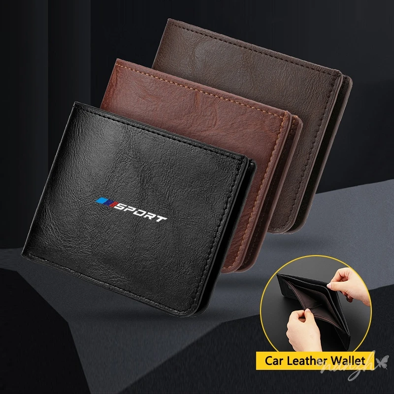 Leather Car Wallet Car Credit Card Holder Multifunctional For BMW 1 3 5 Series G30 G20 F30 F10 E60 X1 X3 E70 F15 F48a Key Case view 5