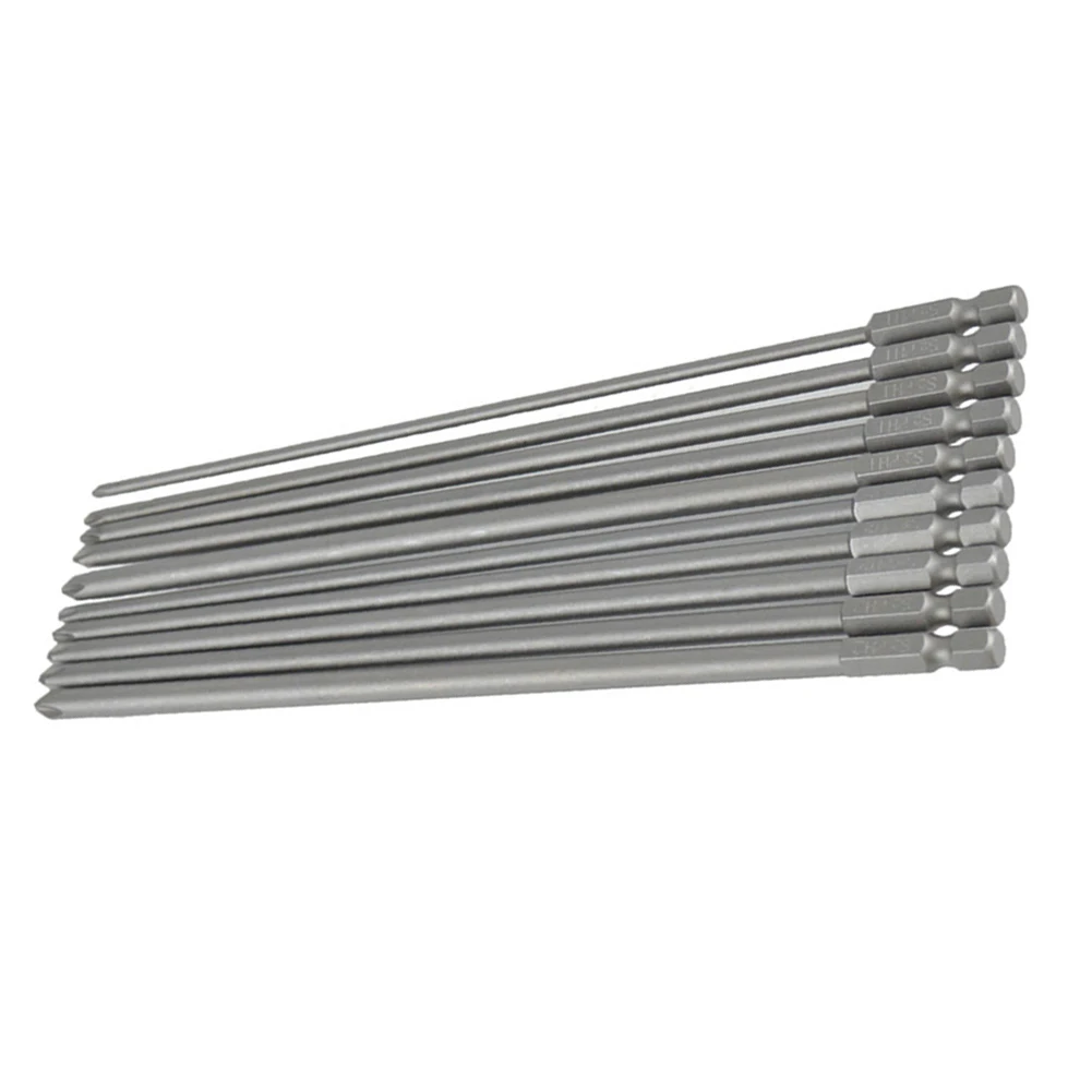 10Pcs 200mm Magnetic Long Cross Screwdriver Bit  PH1 PH2 Driver Hand Tools Manual Tools For Electric Screwdriver, Screwdriver,