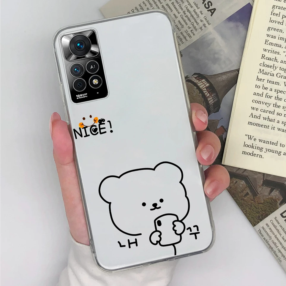 Clear Case For Xiaomi Redmi Note 11 Pro 11E Pro 11 Pro+ Cute Cat Soft Coque Protective Cover For Note11Pro 11EPro 11Pro+ Funda