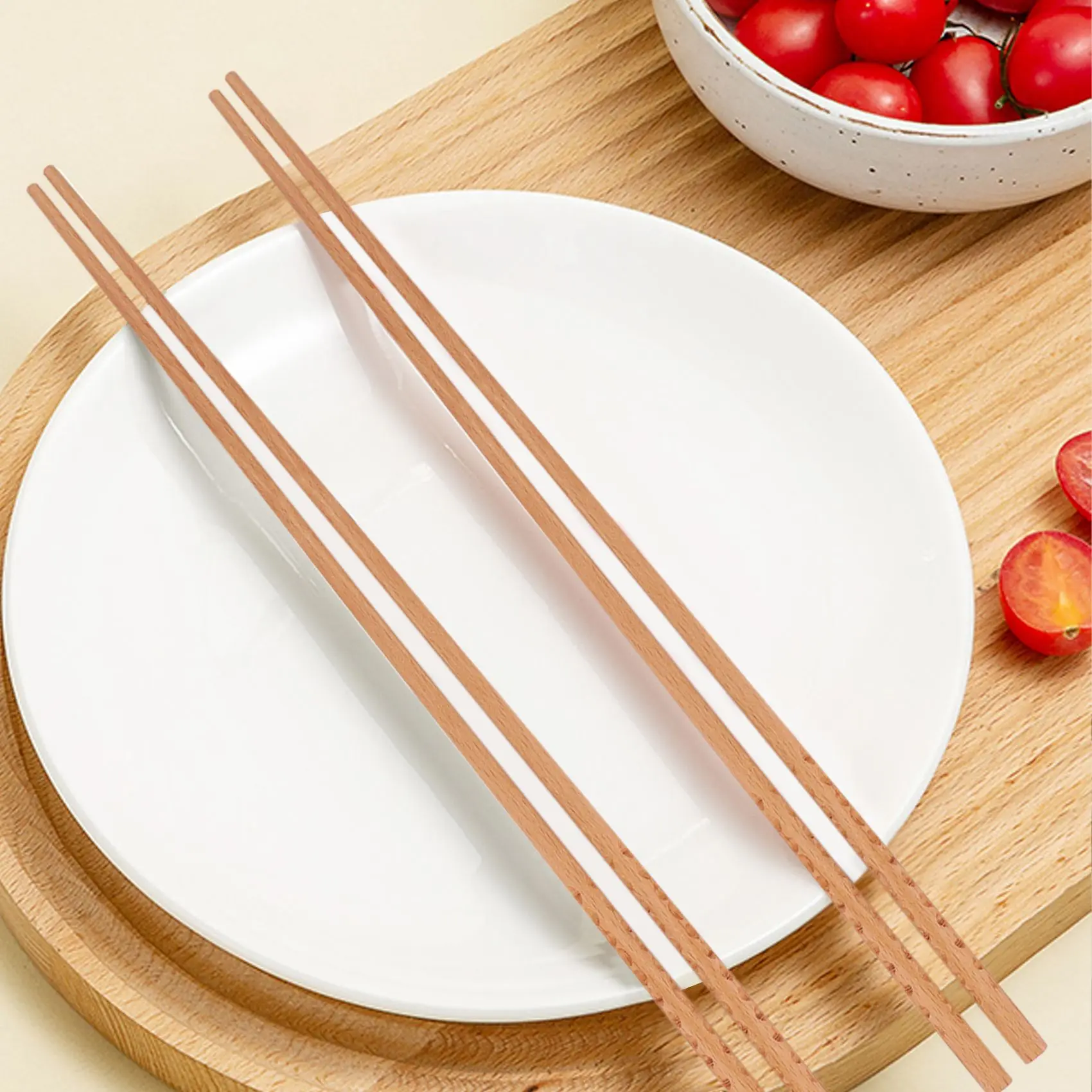 RALCA-2 Pairs Wooden Cooking Chopsticks Roasting Chopsticks Extra Long Chopsticks For Hot Pot Roasting Cooking Noodles