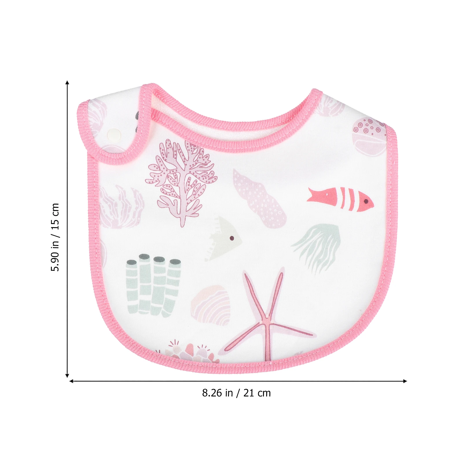 

2Pcs Cotton Baby Bibs Infant Saliva Bibs Combed Pure Comfortable Skin-Friendly Snap Button Design All Seasons Washable Reusable