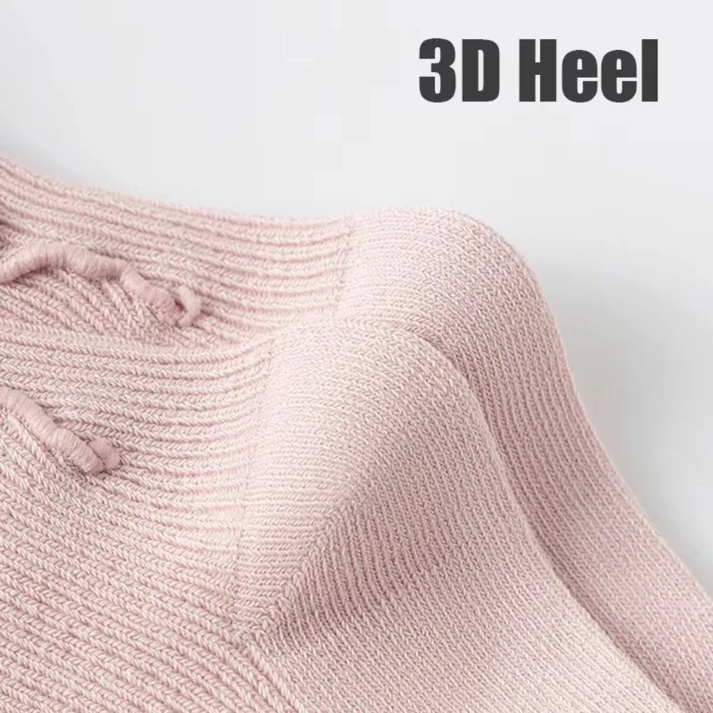 Cotton Material Cotton Mid Calf Socks Seamless Toe No Leg Restriction Ruffle Bow Socks Soft Fabric Loose Cuff