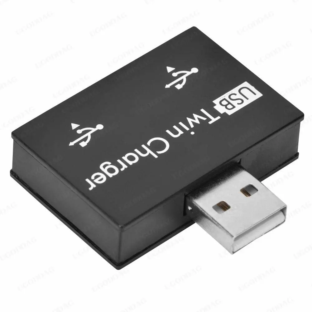 ใหม่ Mini USB Hub 2พอร์ต USB คู่ชาร์จ Splitter อะแดปเตอร์ชุดอะลูมินัมอัลลอย PC พกพาขนาดเล็กทนทาน Mini USB Hub สำหรับชาร์จ