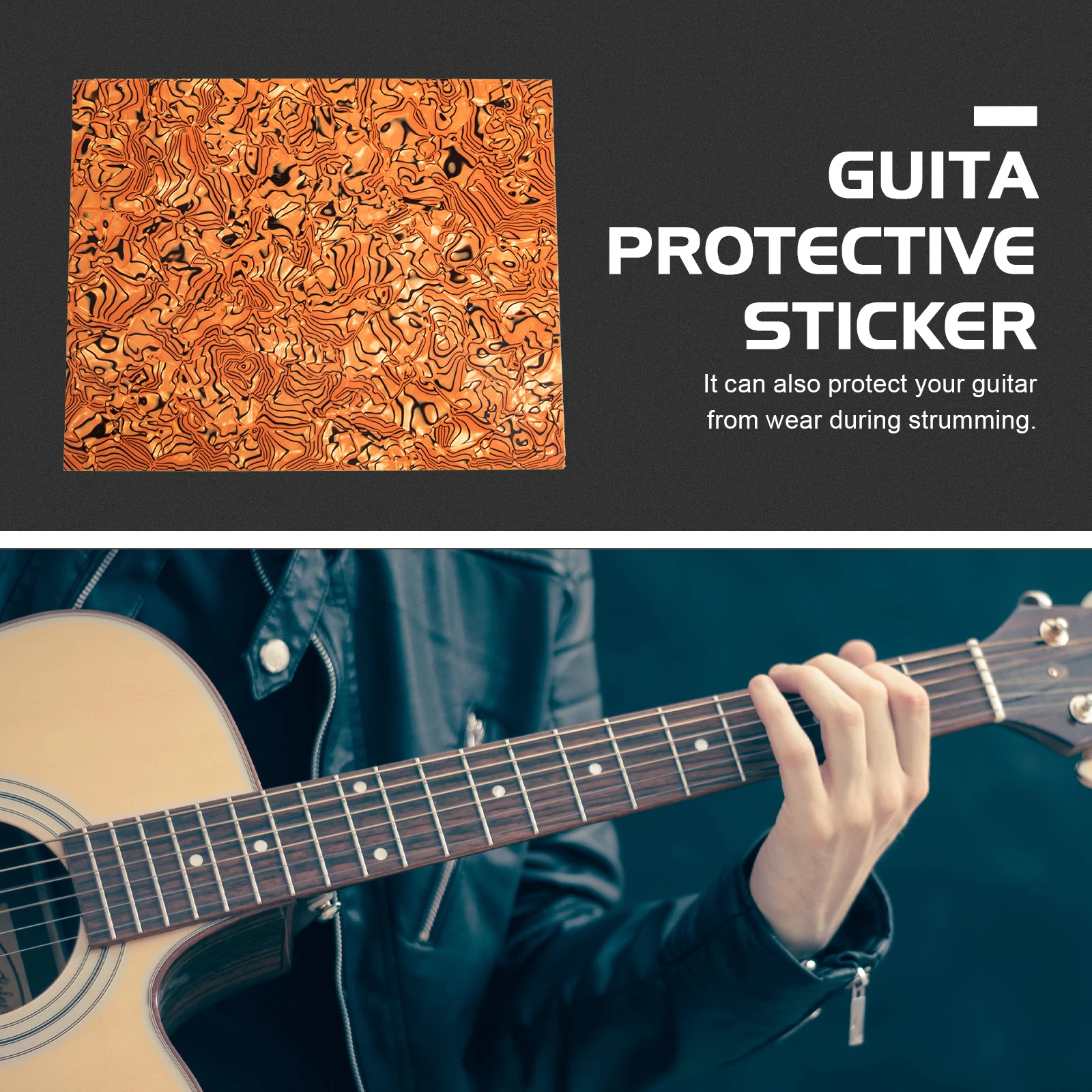 

Guitar Scratch Plate Anti-scratch Pvc Plastic Protective Sticker Board Travel Acoustic