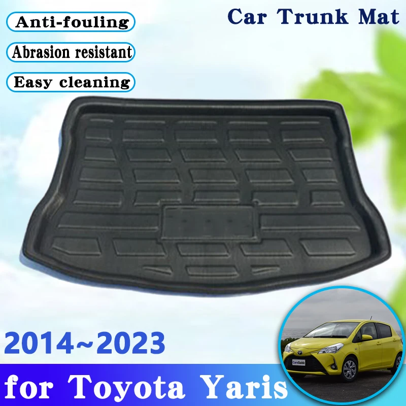 Car Trunk Storage Pad for Toyota Yaris L XP150 Accessories 2014 2015~2023 Hatchback Rear Boot Cargo Trunk Waterproof Slip Mats