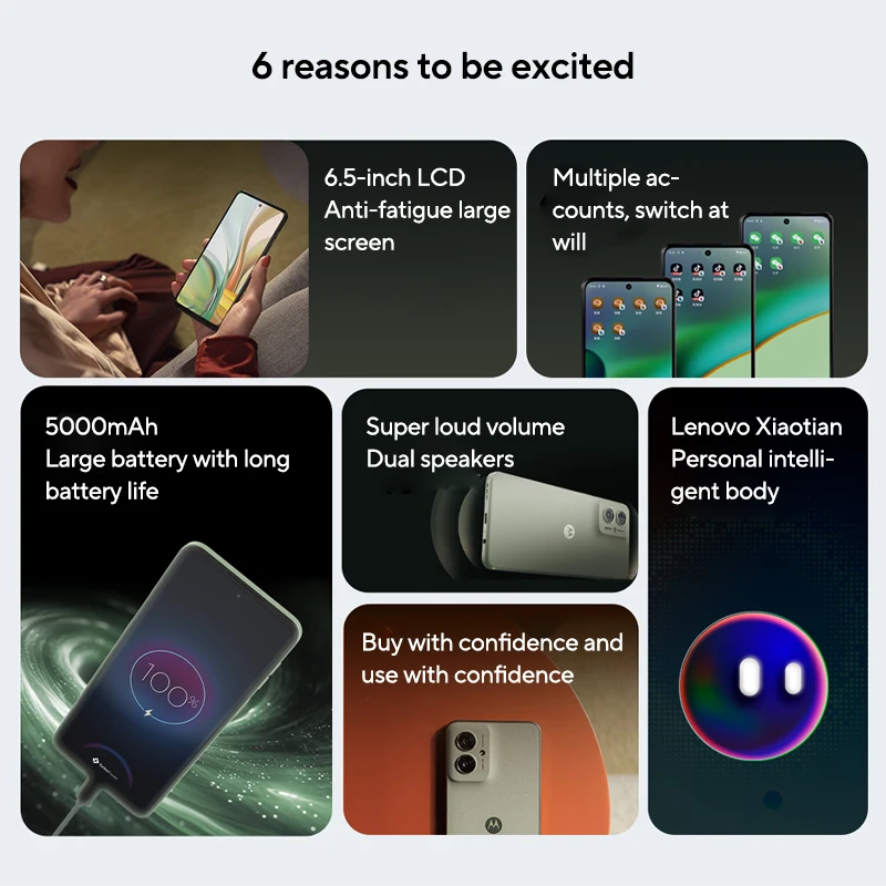 모토로라 MOTO G55 스마트폰 글로벌롬 오리지널 6.5인치 120Hz 디스플레이 미디어텍 디멘시티 7025 CPU 50MP 256GB 휴대폰