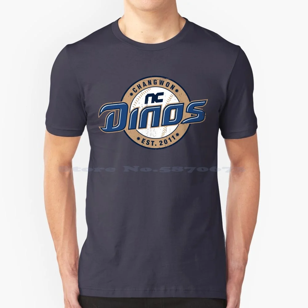 

Dinos-Kbo, футболка из 100% хлопка, Kbo League Nc Dinos Чанвон