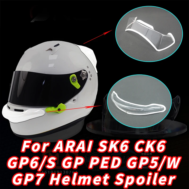 Compatible with SK6 GP6 S GP PED helmets Motorcycle front lip aerodynamic spoiler kit rear wing Accessories for arai