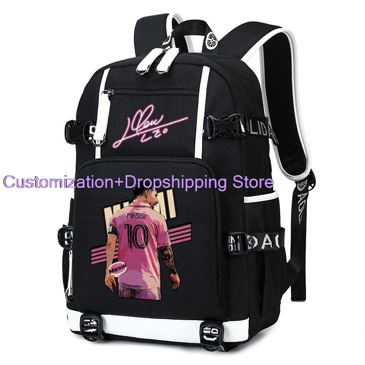 Middle And High School Students Backpack Lightweight Backpack for Teens Mens Large Capacity Football Collaborative School Bag
