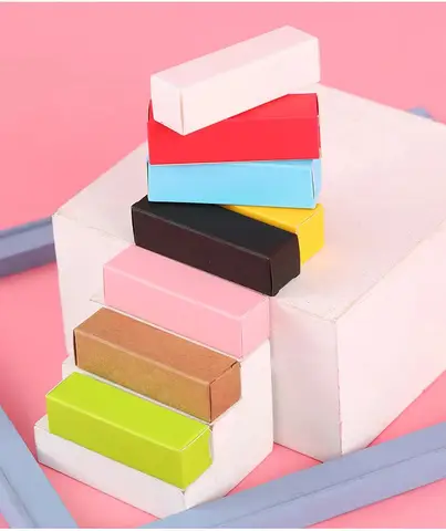 립 글로스 박스 패키지, 핑크, 옐로우, 화이트, 블루 립스틱 케이스, 맞춤형 로고, 빈 종이 박스, 튜브 용기, 판매자용 도매