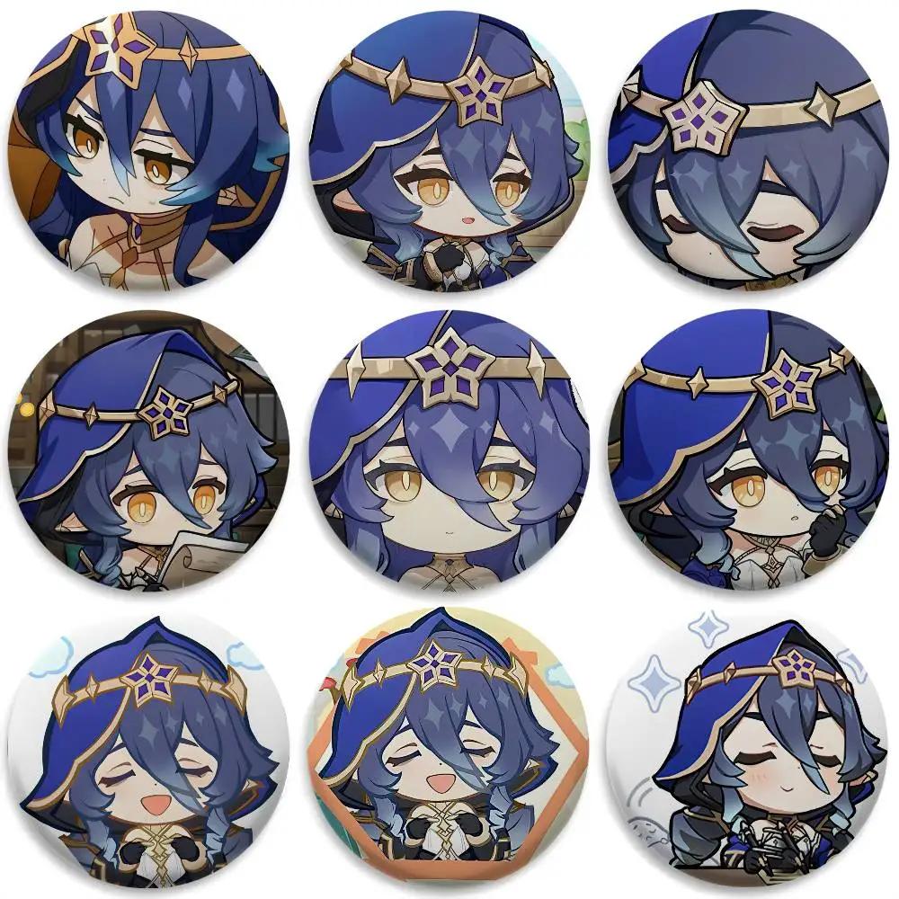 

Layla Cute Genshin Impact Badges Round Exquisite Badge Brooches Creative Pins For Clothes Hat Backpack Gift Accessories