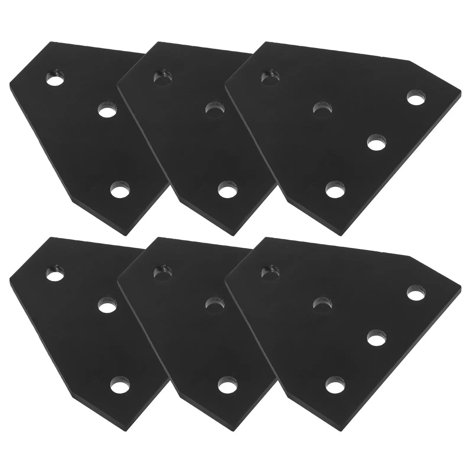 6Pcs T Shape 5 Hole Connecting Plates Metal Corner Brackets Aluminum Extrusion Profile Accessories for 3D Printer Frame