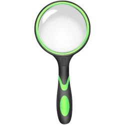 6X/7X/8X/10X Handheld Magnifying Glass Non-Slip Soft Handle Reading Magnifier For Kids Senior Reading Science Nature Exploration