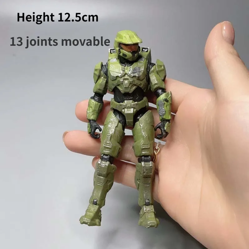 Haloes Infinites Master Chief Pilot Soldiers 3.75 Inches PVC Action Figures Joint Movable Doll Collectible Ornaments Kids Gifts