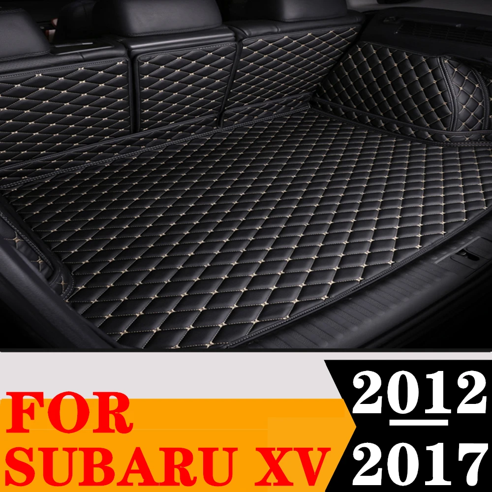 

Custom Full Set Car Trunk Mat For SUBARU XV 2017 2016 2015 2014 2013 2012 Rear Cargo Liner Auto Tail Boot Tray luggage Pad Parts