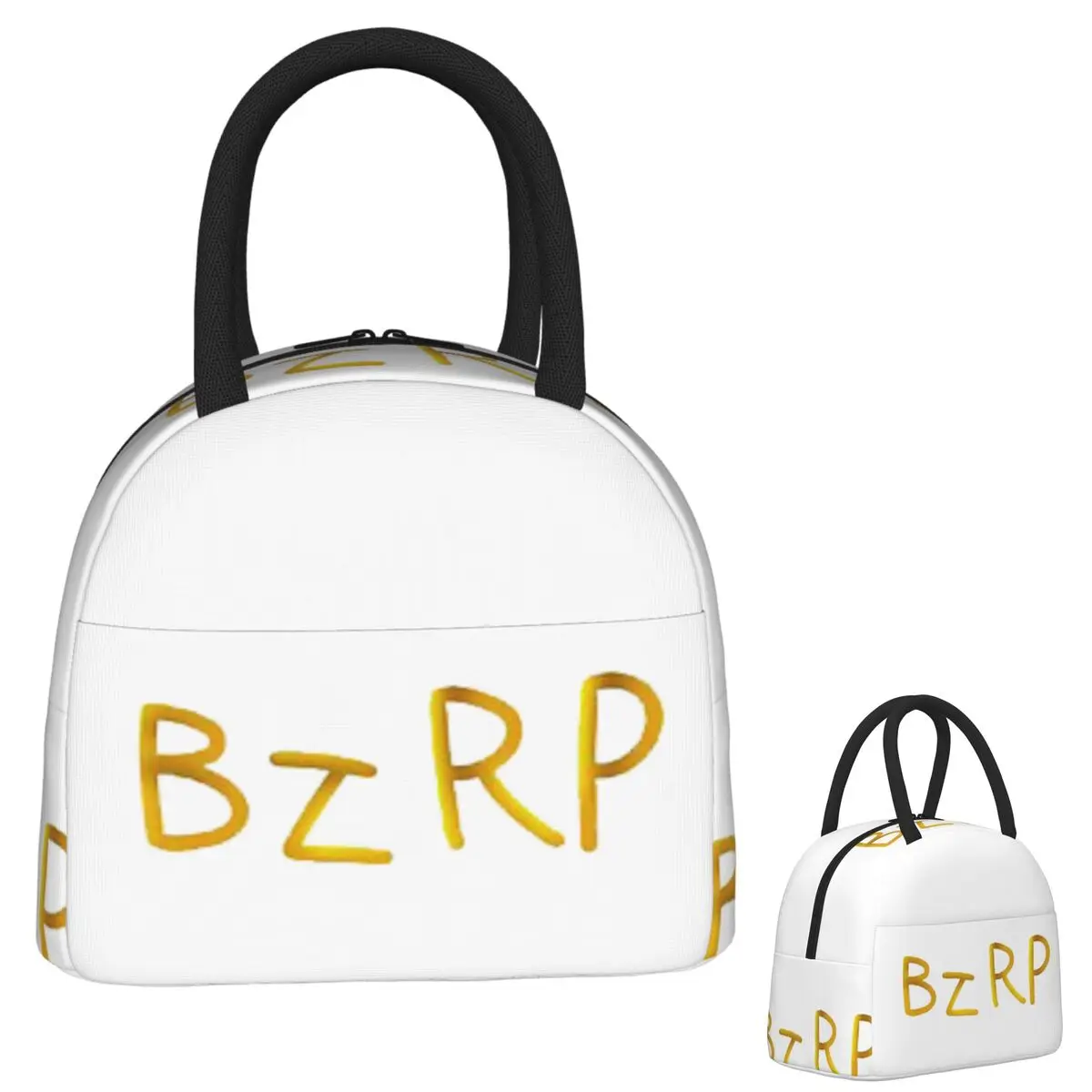 

Bizarrap Cap (BZRP) Изолированная сумка для обеда для женщин и детей Портативные коробки для еды Термальный ланч-бокс Tote