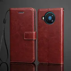 case for Nokia 8.3 5G / Nokia 8 V 5G UW card holder cover case Pu leather Flip Cover Retro wallet phone bag fitted case business